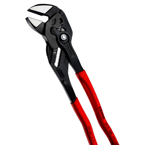 Knipex 12" Pliers Wrench with Non-Slip Plastic Grip (86 01 300)