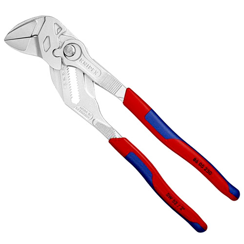  Knipex 10&quot; Pliers Wrench with Slim Multi-Component Grip (86 05 250)