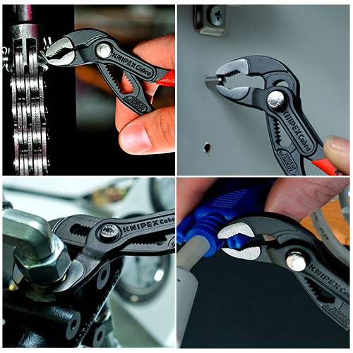 Knipex Cobra High-Tech Water Pump Pliers with Non-Slip Plastic Grip - (5 Sizes Available)