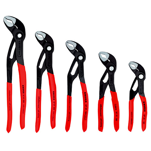  Knipex Cobra High-Tech Water Pump Pliers with Non-Slip Plastic Grip - (5 Sizes Available)