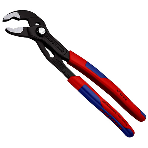 Knipex 10&quot; Cobra High-Tech Water Pump Pliers with Multi-Component Grip (87 02 250)