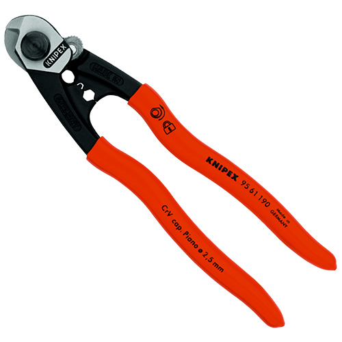  Knipex 7 1/2&quot; Wire Rope Shears (95 61 190)