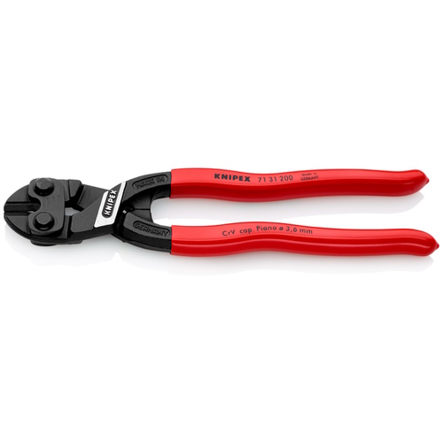 Knipex 8&quot; CoBolt&#174; High Leverage Compact Bolt Cutters-Notched Blade - 71 31 200