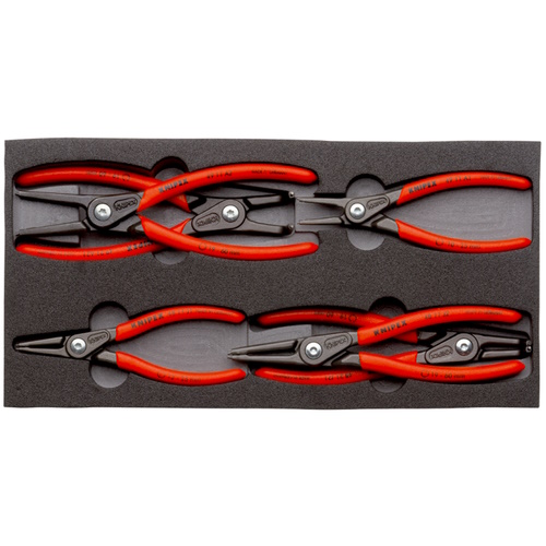 Knipex 6 Pc Snap Ring Pliers Set in Foam Tray - 00 20 01 V02