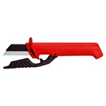 Knipex 7 1/4" Cable Knife with Guard-1000V Insulated - 98 56