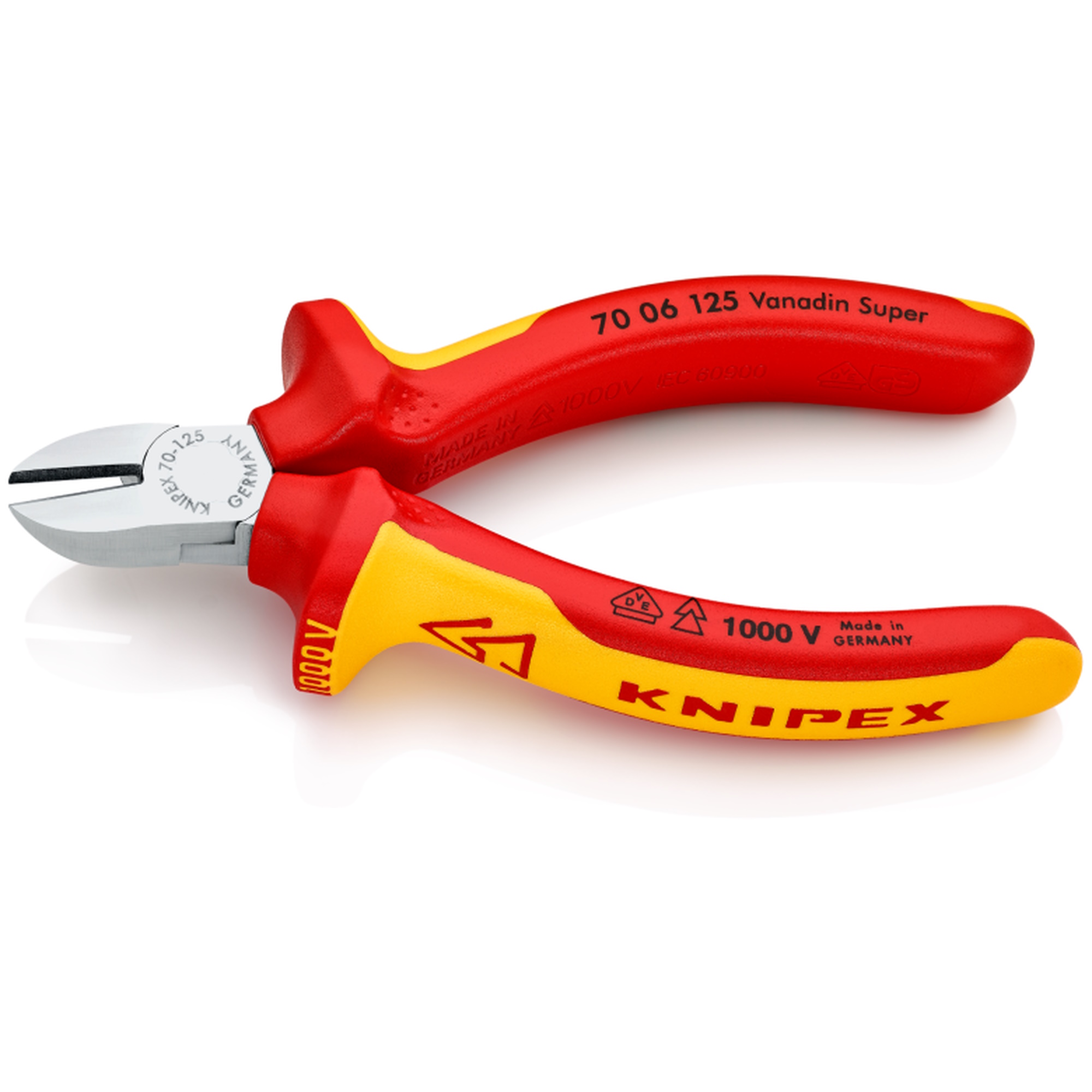 Knipex 5 1/4" Diagonal Cutters1000V Insulated 70 06 125 EngineerSupply