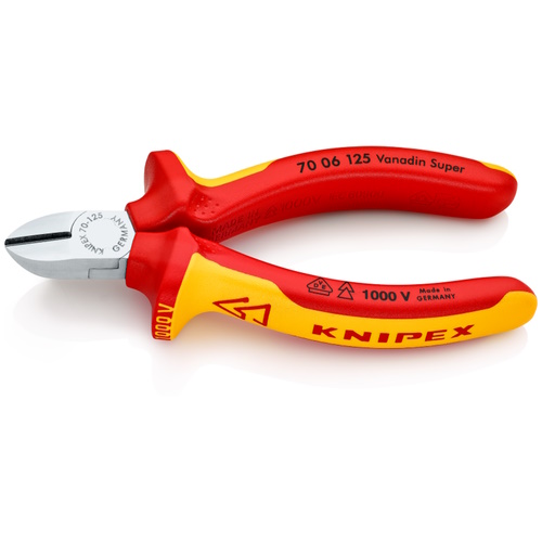 Knipex 5 1/4" Diagonal Cutters-1000V Insulated - 70 06 125