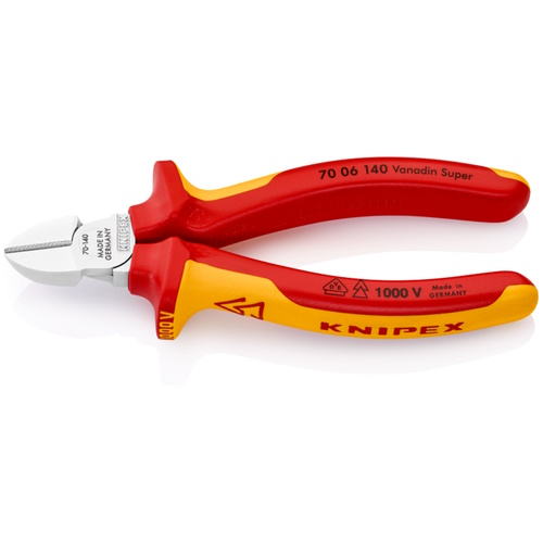 Knipex 5 1/2" Diagonal Cutters-1000V Insulated - 70 06 140