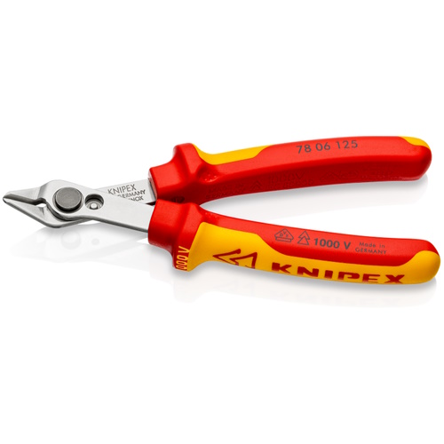 Knipex 5" Electronics Super Knips®- 1000V Insulated - 78 06 125