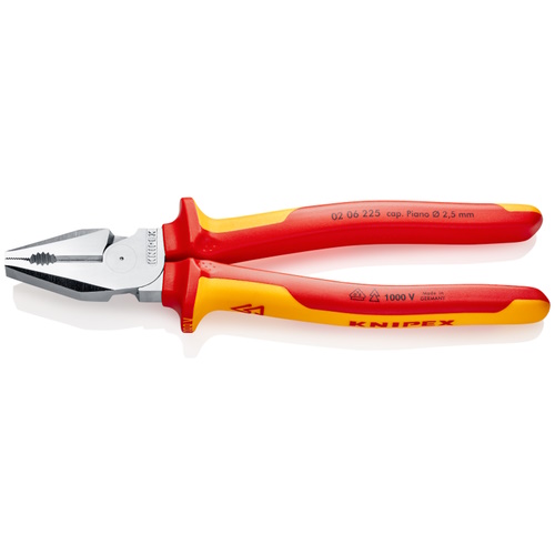 Knipex 9" High Leverage Combination Pliers-1000V Insulated - 02 06 225