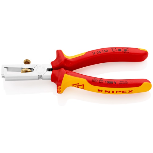 Knipex 6 1/4&quot; End-Type Wire Stripper-1000V Insulated - 11 06 160 ET16319