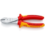 Knipex 7 1/4" High Leverage Diagonal Cutters-1000V Insulated - 74 06 180 ET16325