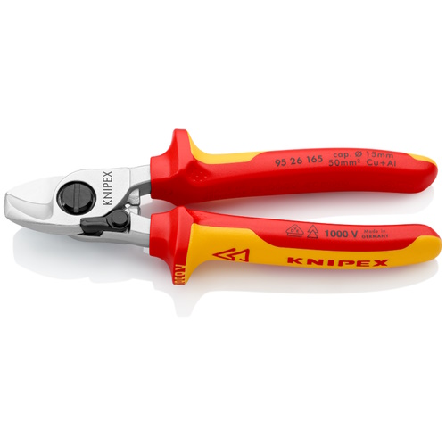 Knipex 6 1/2&quot; Cable Shears-1000V Insulated - 95 26 165
