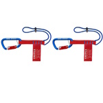Knipex 13" Tool Tethering Adaptor Straps with Captive Eye Carabiner - 00 50 06 T BKA ET16338