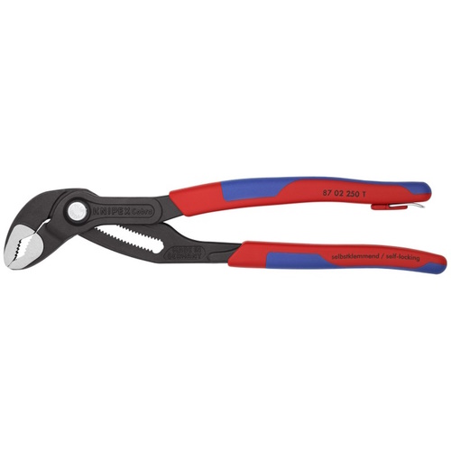 Knipex 10&quot; Cobra&#174; Water Pump Pliers-Tethered Attachment - 87 02 250 T BKA