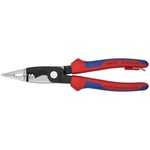 Knipex 8 1/4" 6-in-1 Electrical Installation Pliers 12 and 14 AWG-Tethered Attachment - 13 82 8 T BKA ET16346