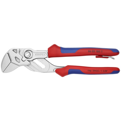 Knipex 7 1/4" Pliers Wrench-Tethered Attachment - 86 05 180 T BKA
