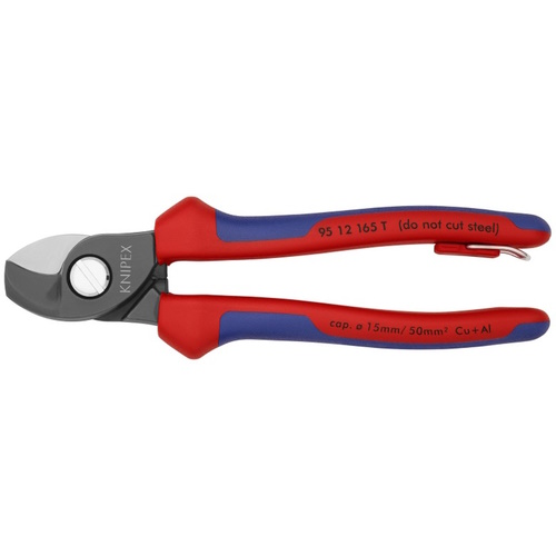 Knipex 6 1/2" Cable Shears-Tethered Attachment - 95 12 165 T BKA