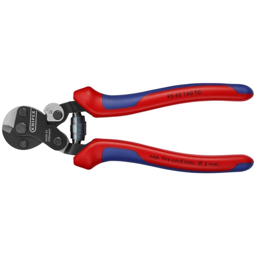 Knipex 6 1/4&quot; Wire Rope Shears-Tire Cord Cutter - 95 62 160 TC