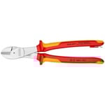 Knipex 10" High Leverage Diagonal Cutters-1000V Insulated-Tethered Attachment - 74 06 250 T ET16360
