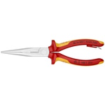 Knipex 8" Long Nose Pliers with Cutter-1000V Insulated-Tethered Attachment - 26 16 200 T ET16365