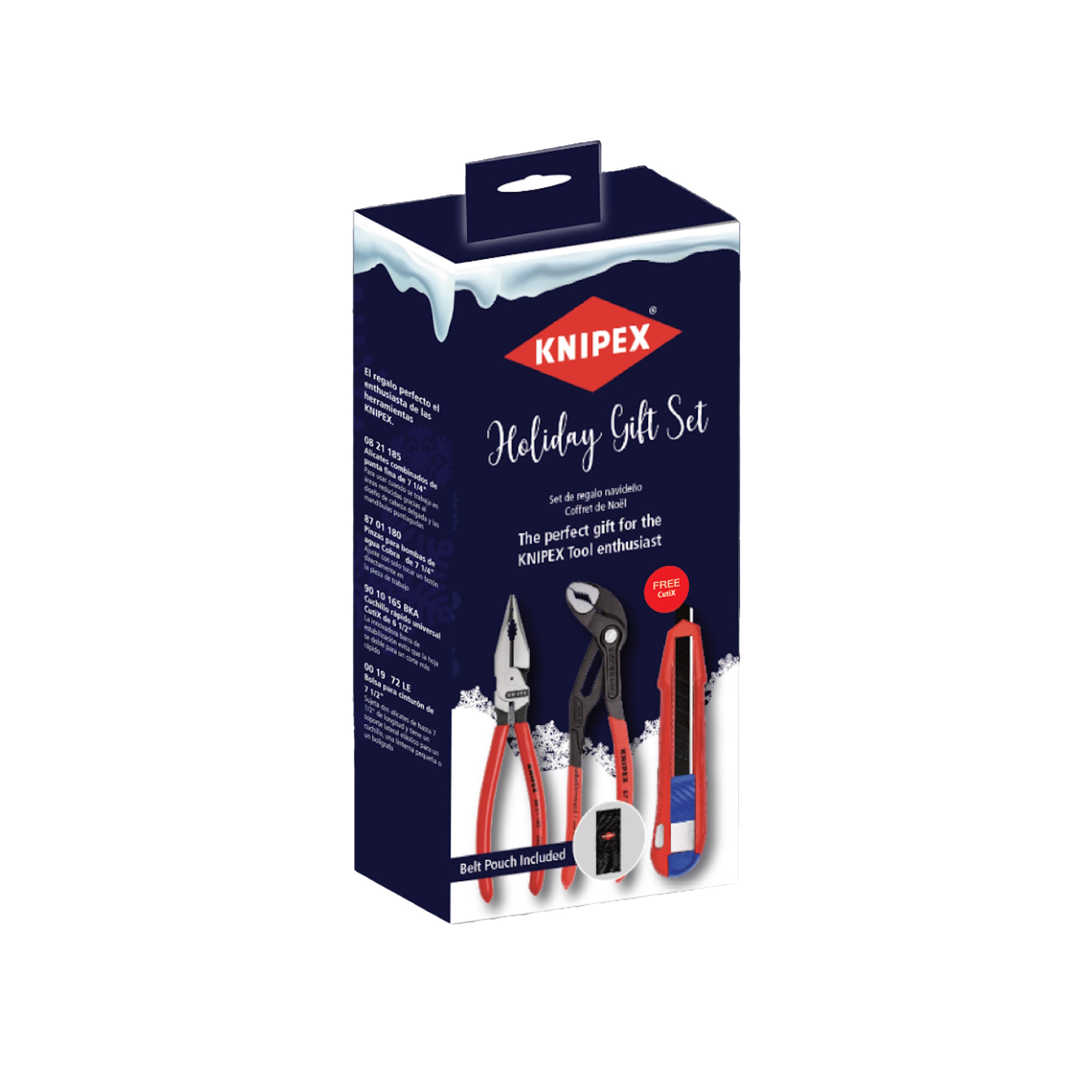 Knipex Gift Set with Cobra Pliers, Needle-Nose Pliers, Snap