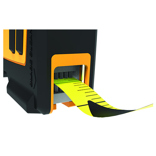The Contractor LT by Komelon is the first long steel tape with extruded blade coating. It’s heavy-duty, ergonomic case is durable and will withstand the harshest work environments.