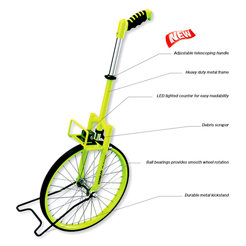 The Komelon 15.5&quot; Dia. Metal Measuring Wheel (MMW15) 