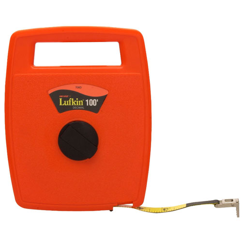 Lufkin 100 FT Hi Viz Linear Measuring Tape 182 706D EngineerSupply