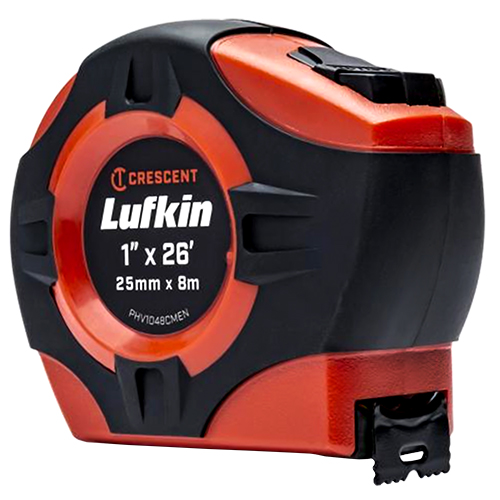 Lufkin P1000 Series SAE/Metric Yellow Clad A30 Blade Power Return Tape Measure - (2 Sizes Available)