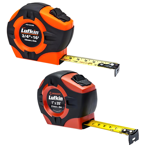  Lufkin P1000 Series SAE/Metric Yellow Clad A30 Blade Power Return Tape Measure - (2 Sizes Available)