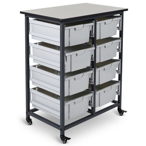 Luxor MBS-DR-8L - Mobile Bin Storage Unit - 8 Drawer ES7438