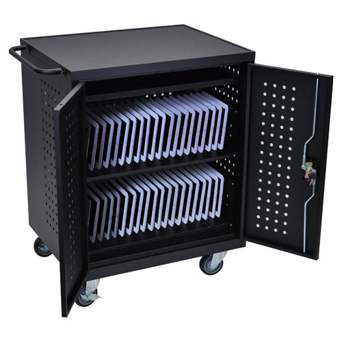 Luxor LLTM42-B - 42 Tablet/Chromebook Computer Charging Cart ES7454