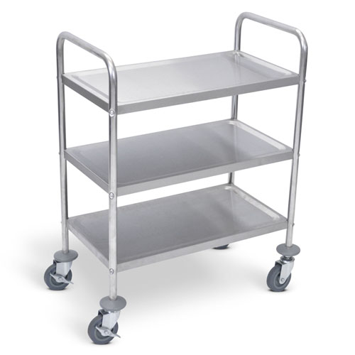 Luxor 37&quot;H Stainless Steel Cart - Three Shelves - L100S3 