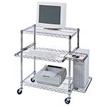 Luxor LICW4218 - Adjustable Wire Mobile Workstation - Pullout Tray ES7461