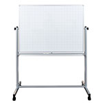Luxor 48" x 36" Mobile Magnetic Double-Sided Ghost Grid Whiteboard - MB4836LB ET10421