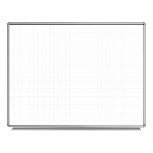 Luxor 48” x 36” Wall-Mounted Magnetic Ghost Grid Whiteboard - WB4836LB