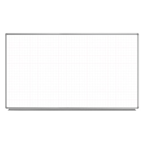 Luxor 72” x 40” Wall-Mounted Magnetic Ghost Grid Whiteboard - WB7240LB