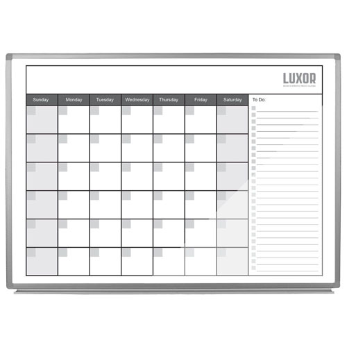  Luxor 48&quot; x 36&quot; Magnetic Dry-Erase Monthly Calendar - WB4836CAL
