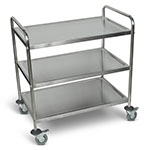 Luxor 37"H Large Stainless Steel Cart - 3 Shelves - ST-3 ET10450