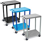 Luxor Flat Shelf Cart - Two Shelves - STC22 (3 Colors Available) ET10461