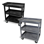 Luxor 32" x 18" Cart - Three-Tub Shelf with 5" Casters - EC111SP5 ET10465