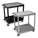 Luxor Utility Cart - Two Shelves Structural Foam Plastic - HE38 (2 Colors Available) ET10503
