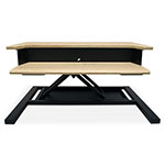 Luxor Pro 32" Standing Desk Converter - White Oak Top, Charcoal Frame - CVTR PRO-WO ET10544
