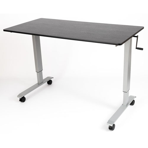  Luxor 60&quot; High Speed Crank Adjustable Stand Up Desk - STANDCF60-AG/BO