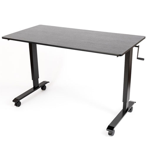  Luxor 60&quot; High Speed Crank Adjustable Stand Up Desk - Black - STANDCF60-BK/BO