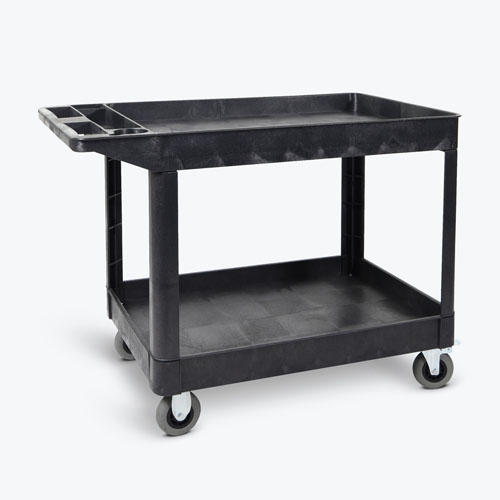  Luxor Two-Shelf Heavy-Duty Utility Cart with SP5 Casters - XLC11SP5-B