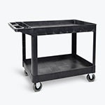 Luxor Two-Shelf Heavy-Duty Utility Cart with SP5 Casters - XLC11SP5-B ET10712