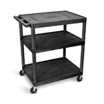 Luxor 40"H AV Cart - Three Shelves - Black - LE40-B ET10862