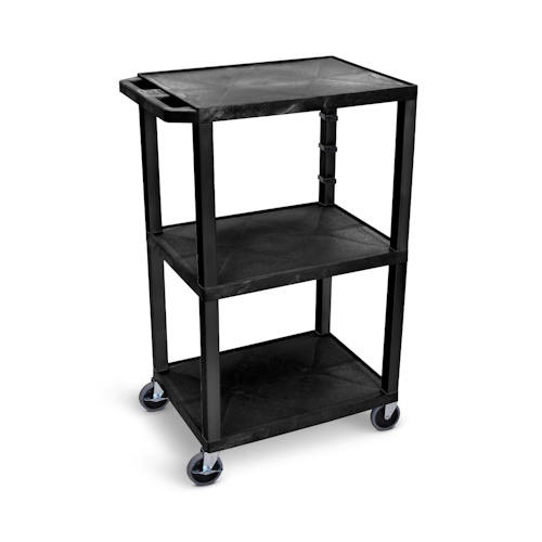 Luxor 42"H 3-Shelf Utility Cart - (12 Options Available) 